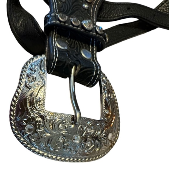 Vintage Leather & Elastic‎ Embellished Belt main image 6